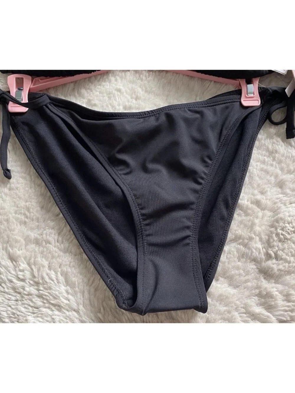 Juicy‎ Couture Cherry Rhinestone Bikini Set Ladies Women’s Sz M Black Bling NEW